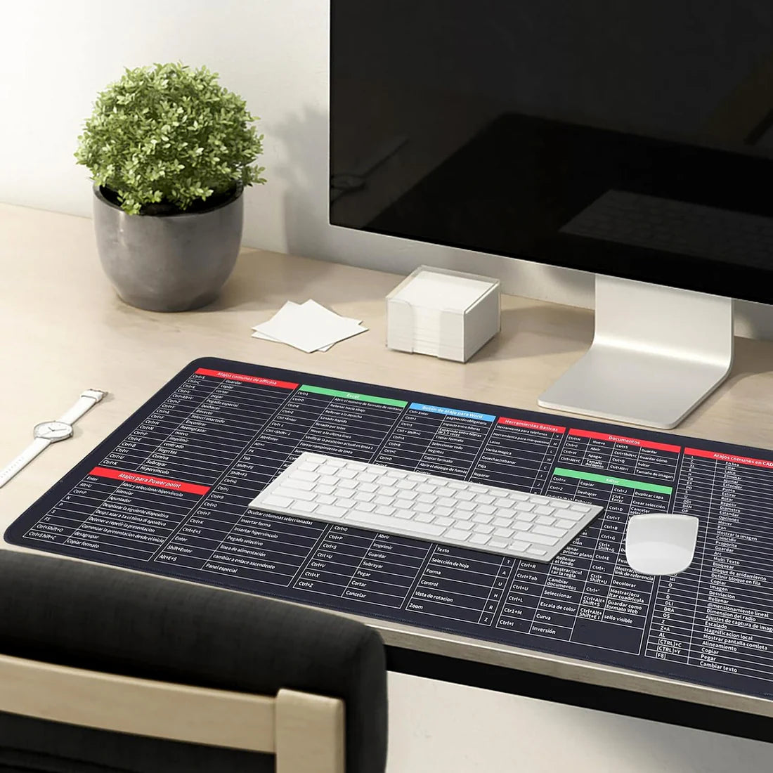 Shortcut Keyboard Mat – Large Anti-Slip Desk Pad | worko