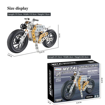 Metal Bike Building Kit – DIY STEM Construction Toy for Kids | Little Blocks