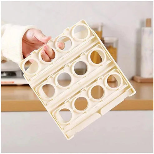 Foldable Egg Tray – 24-Grid Refrigerator Organizer | Tidy Table