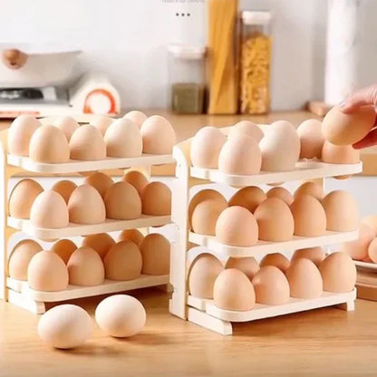 Foldable Egg Tray – 24-Grid Refrigerator Organizer | Tidy Table