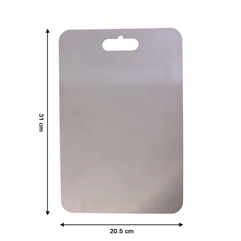 Large Stainless Steel Cutting Board – 31x20.5cm with Scale
