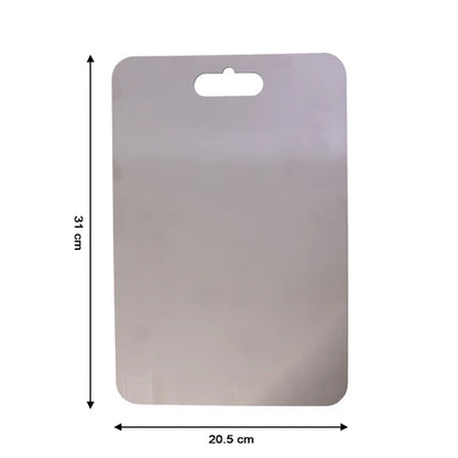 Large Stainless Steel Cutting Board – 31x20.5cm with Scale