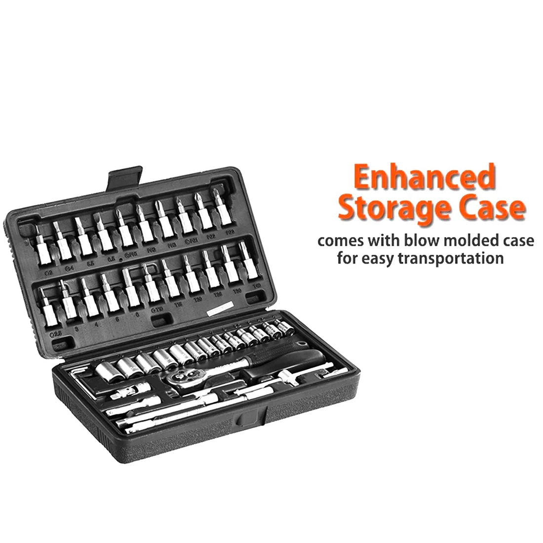 Socket Set – 46 Pcs 1/4" Drive Tool Kit | RaceVault