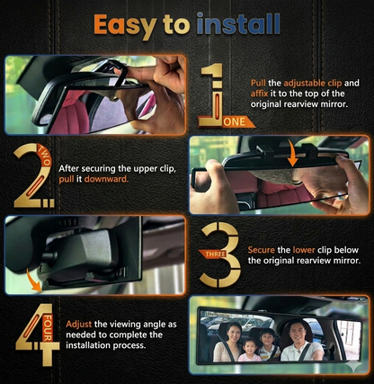 Universal Panoramic Rear View Mirror – Wide Angle View