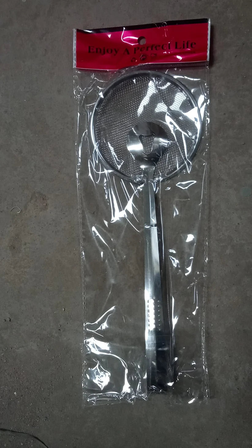 Frying Filter Spoon – 2-in-1 Stainless Steel with Clip | Quickslice