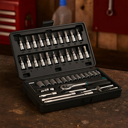 Socket Set – 46 Pcs 1/4" Drive Tool Kit | RaceVault