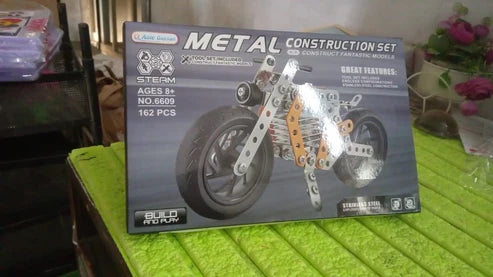 Metal Bike Building Kit – DIY STEM Construction Toy for Kids | Little Blocks