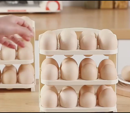 Foldable Egg Tray – 24-Grid Refrigerator Organizer | Tidy Table